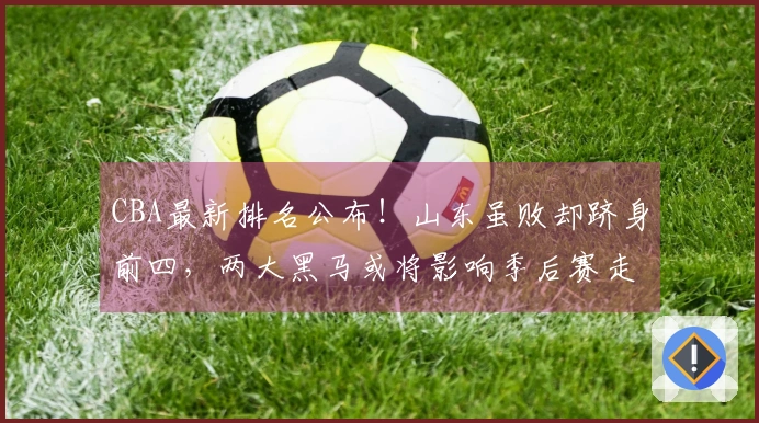 CBA最新排名公布！山东虽败却跻身前四，两大黑马或将影响季后赛走势